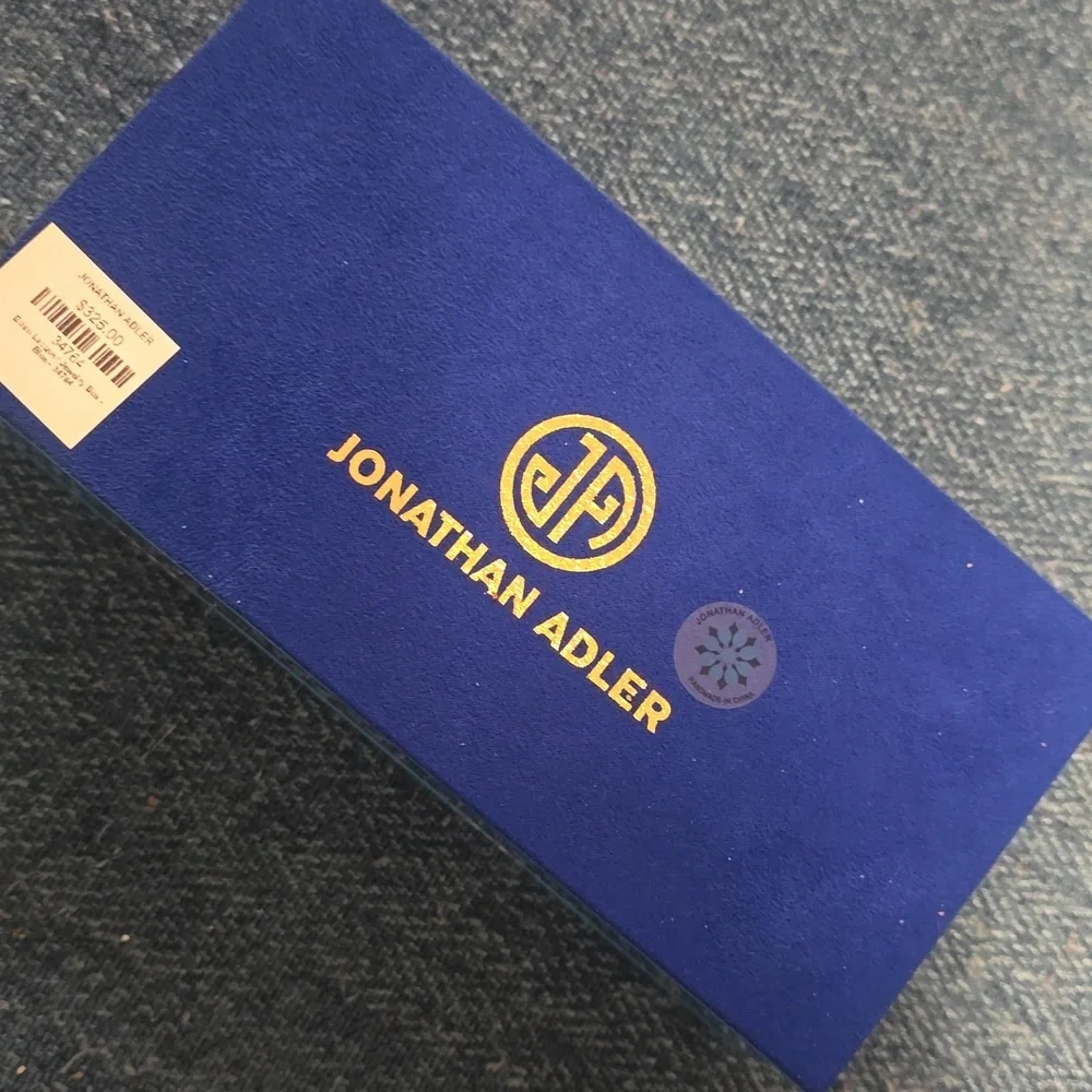 JONATHAN ADLER Eden Lacquer Box, Color Blue, Retail Price $325.00 USD